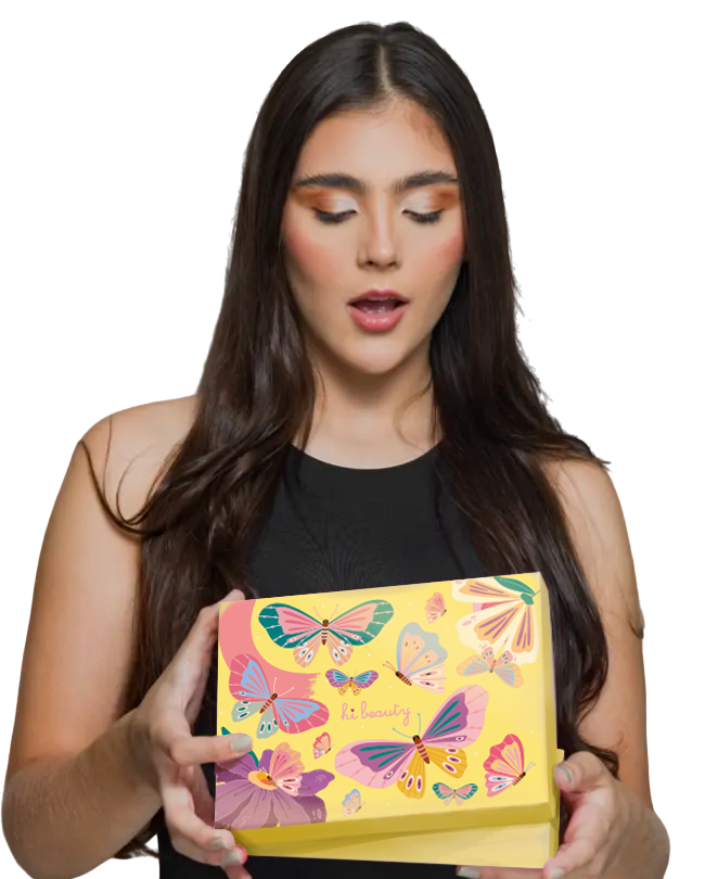 woman with box